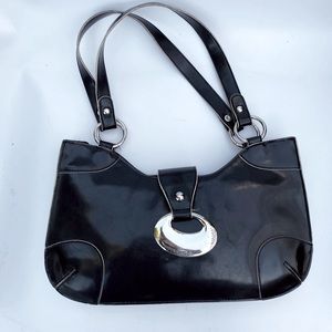 Guess Y2K Faux Leather Double Strap Shoulder Bag